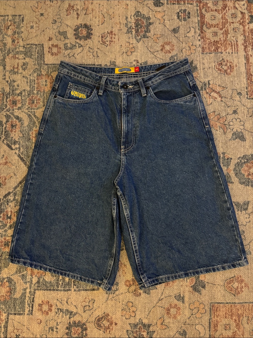 Empyre Ultra Loose Blue Denim Skate Shorts